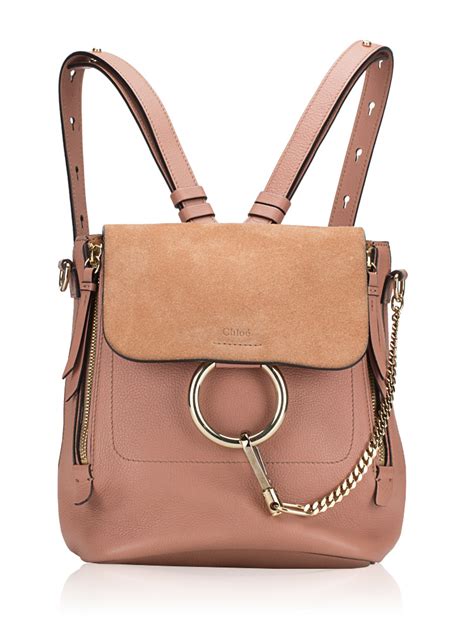 chloe mini fayebackpack|CHLOE Suede Calfskin Mini Faye Backpack Tan .